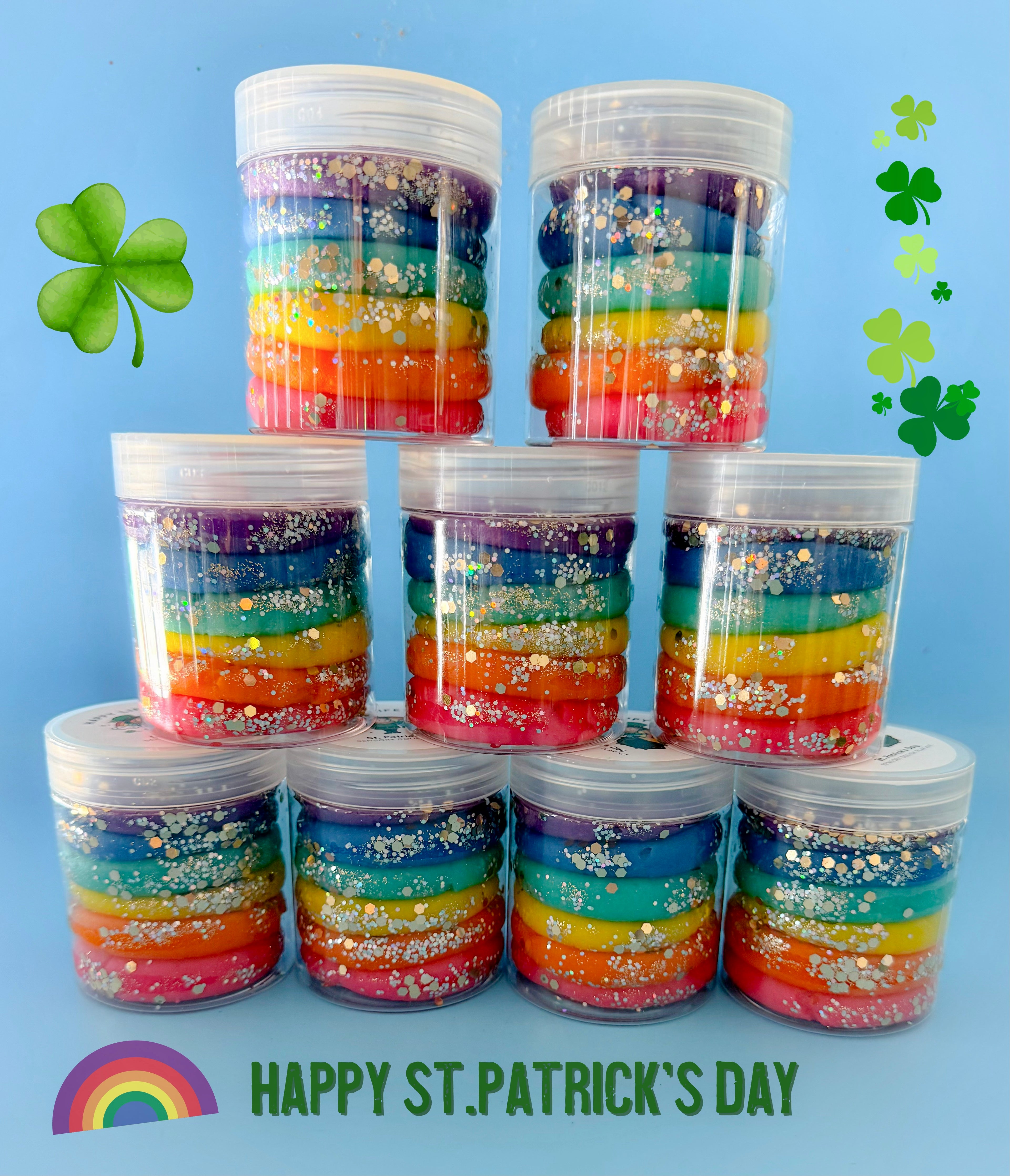 St. Patricks Day Rainbow Jar