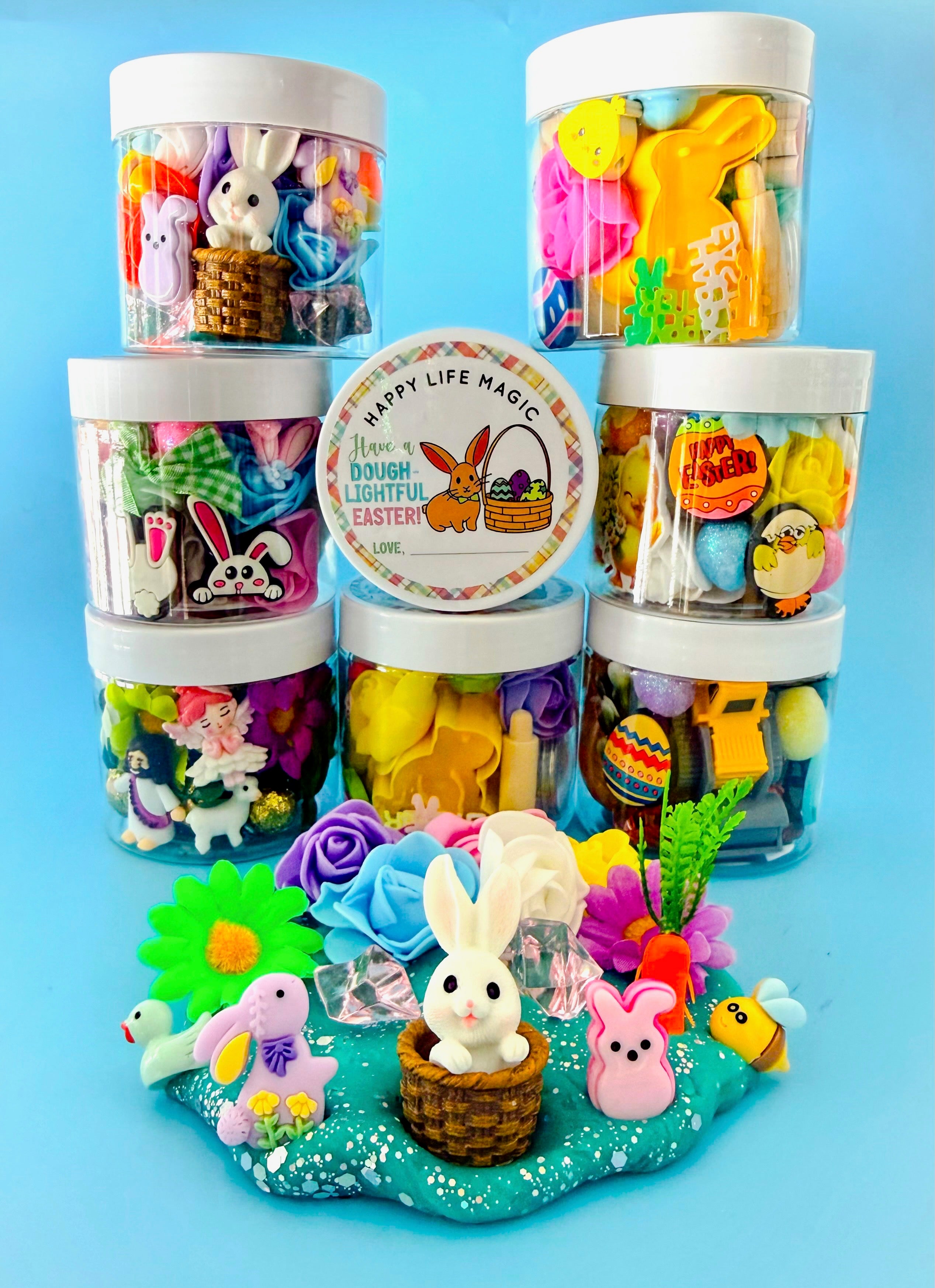 Easter Play Dough Jars