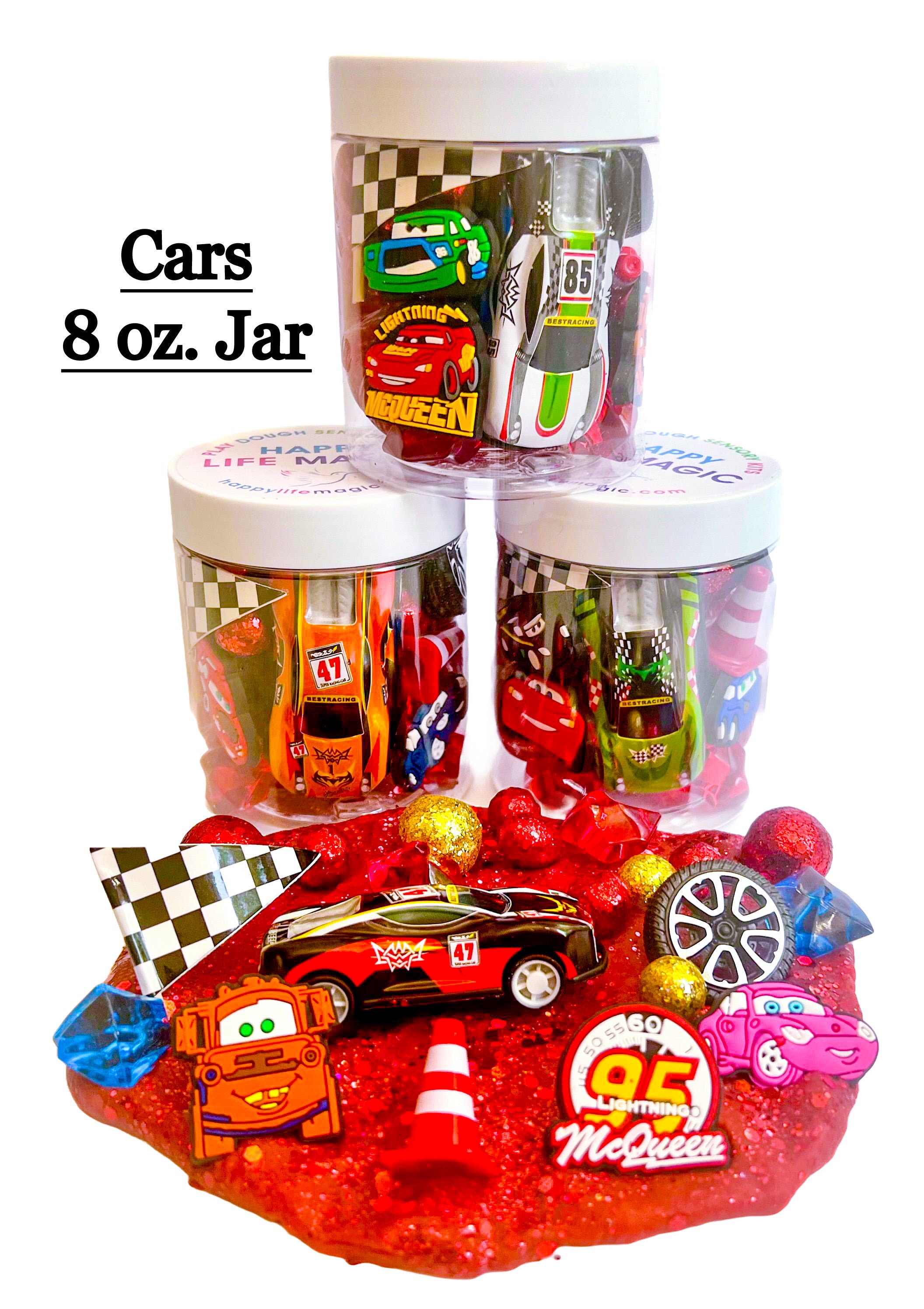 Cars Play Dough Jar