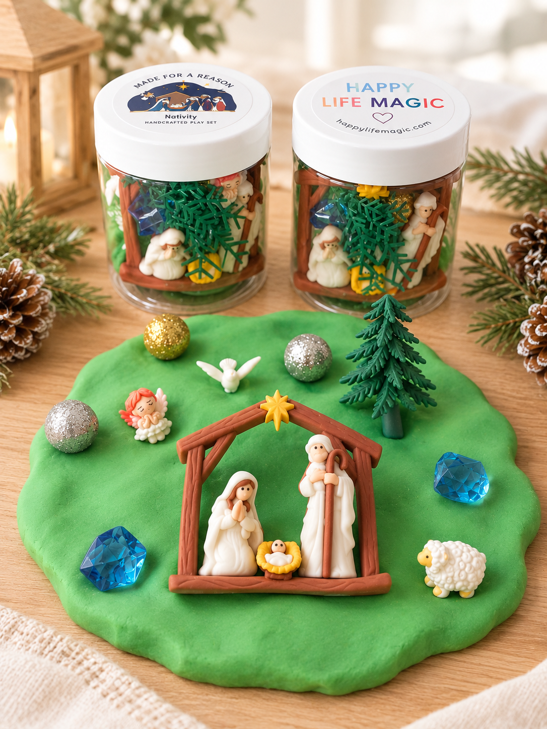 "Nativity" 8 oz. Dough Jar
