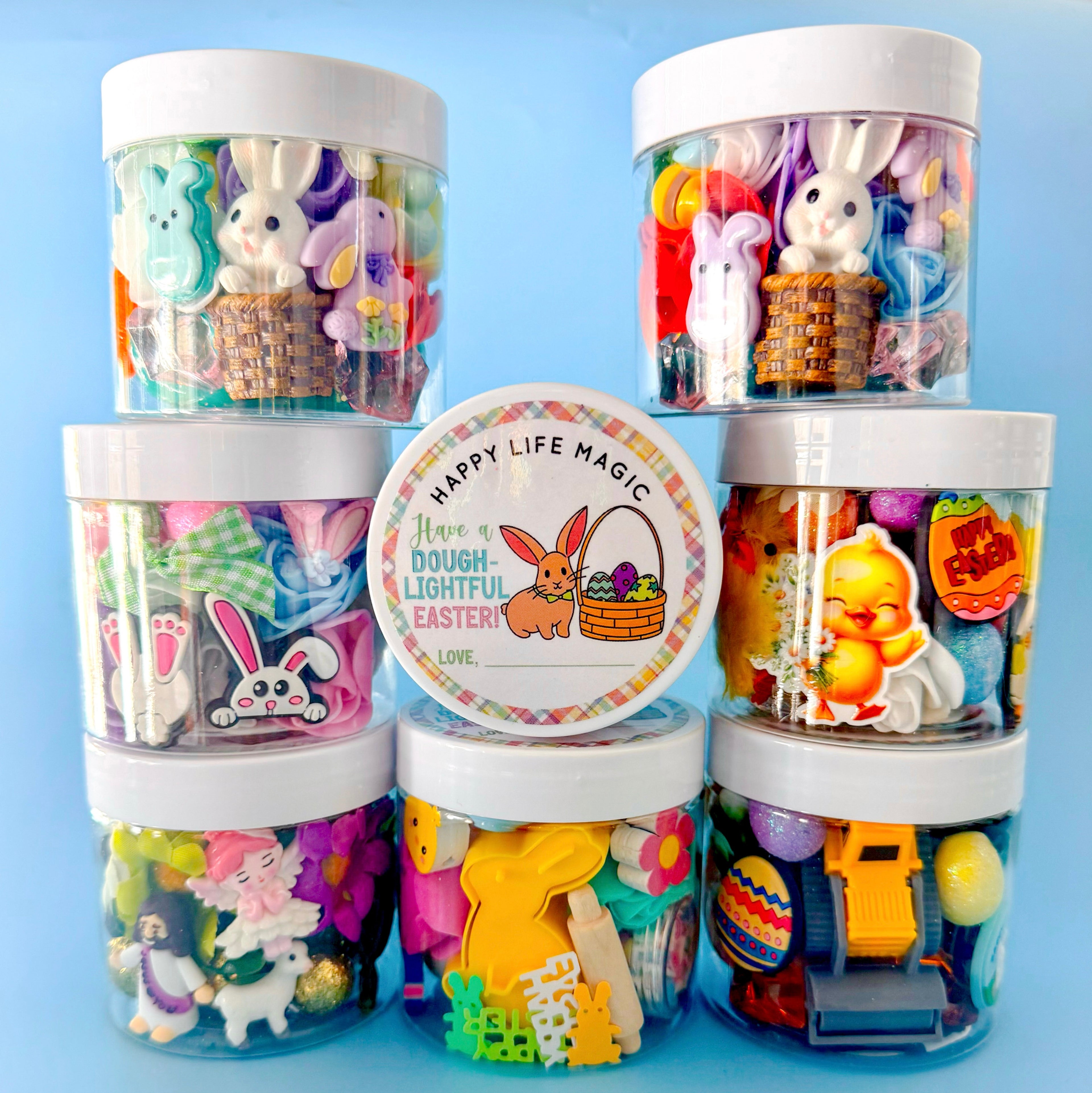Easter Play Dough Jars