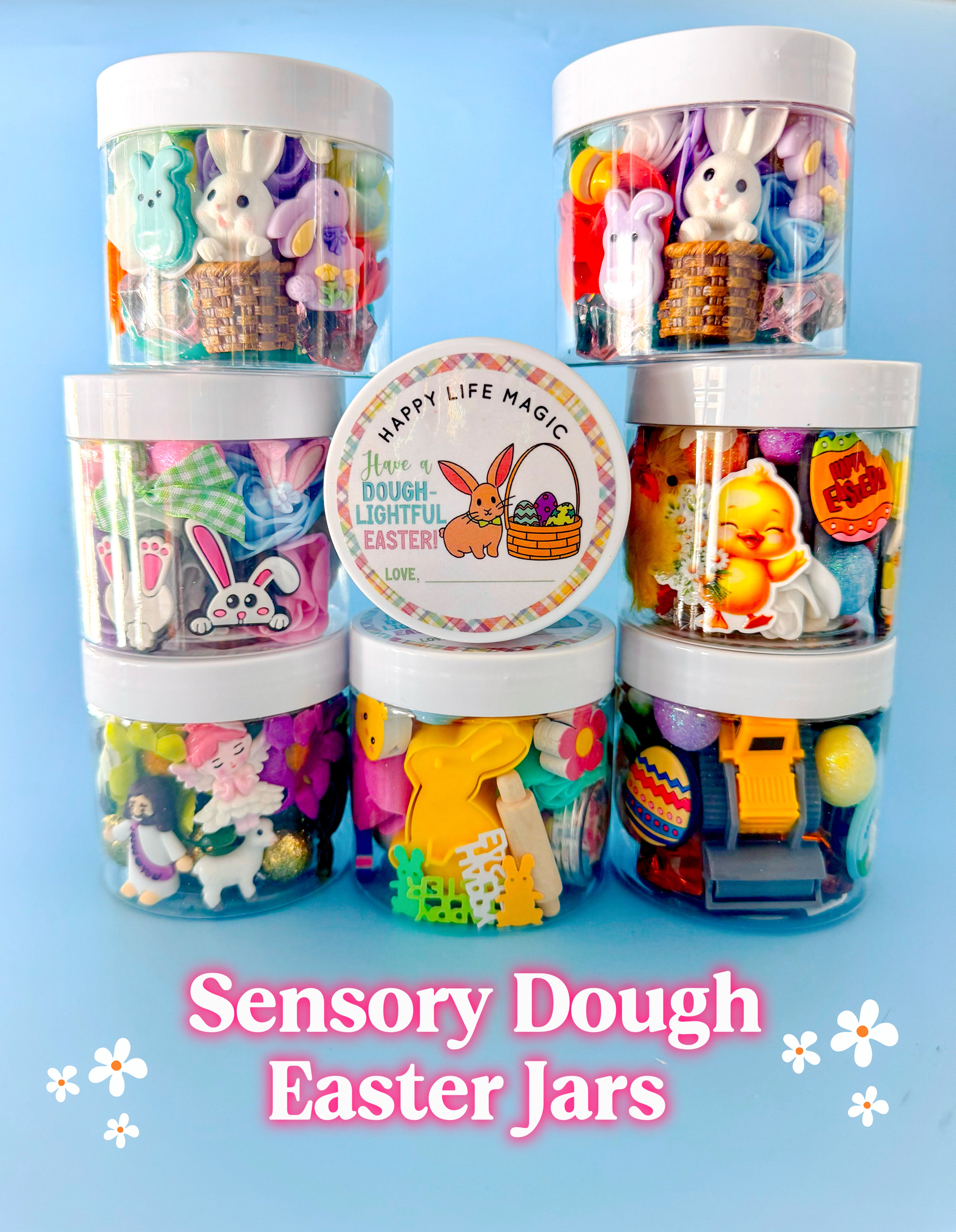Easter Play Dough Jars