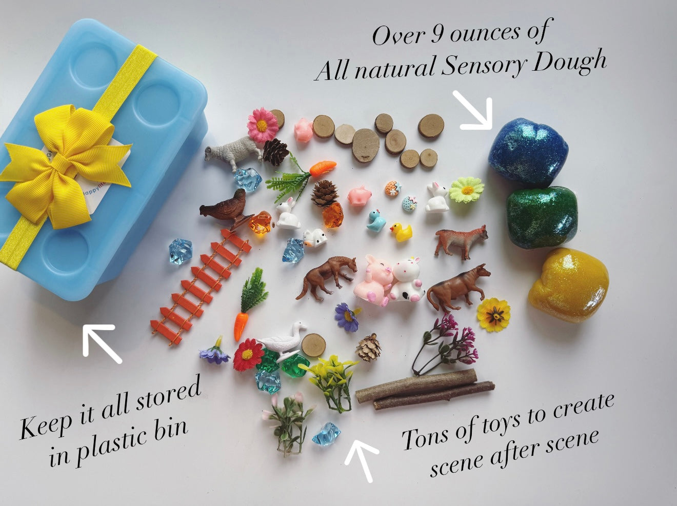 Mid Farm Animals Play Dough Kit