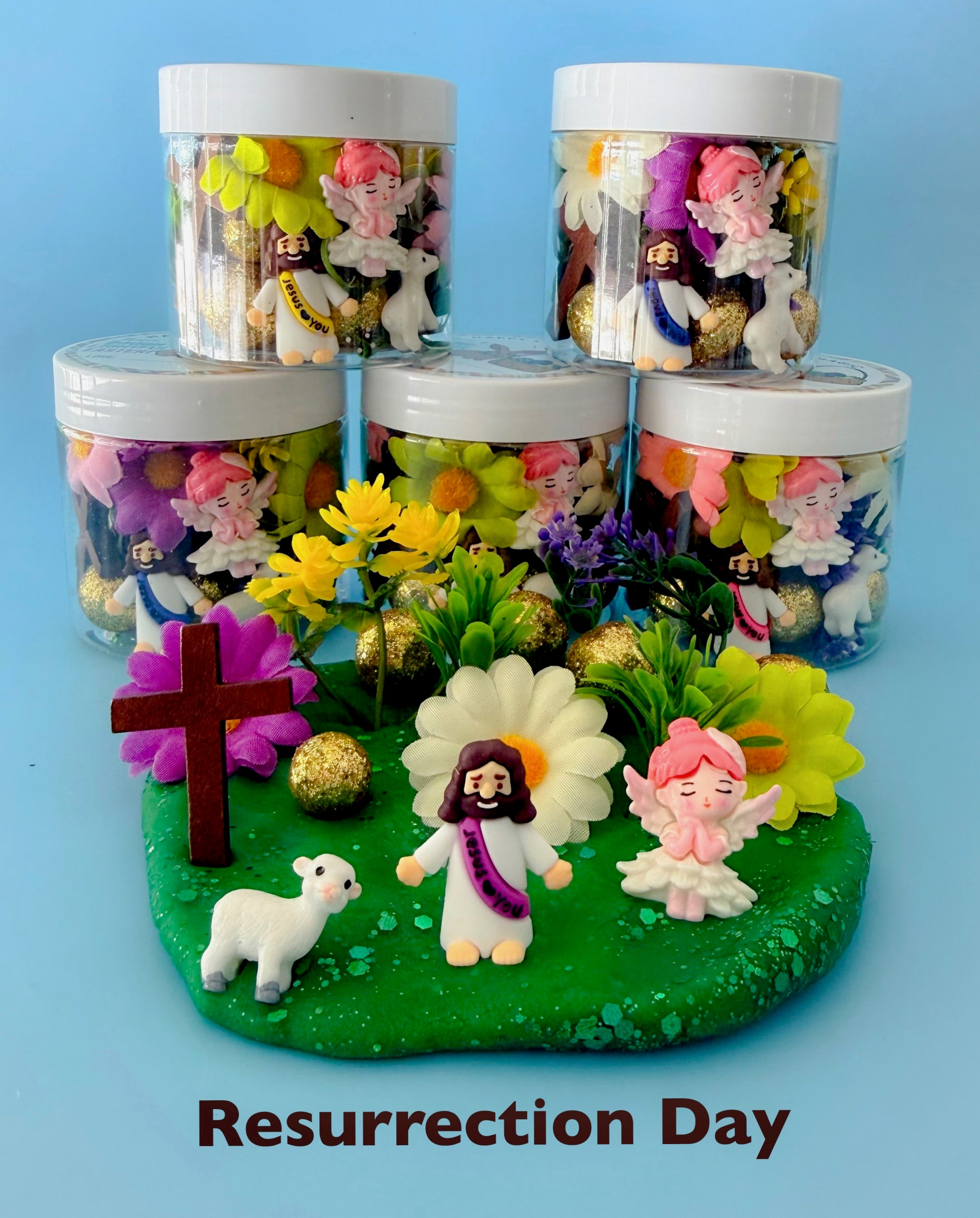 Easter Play Dough Jars