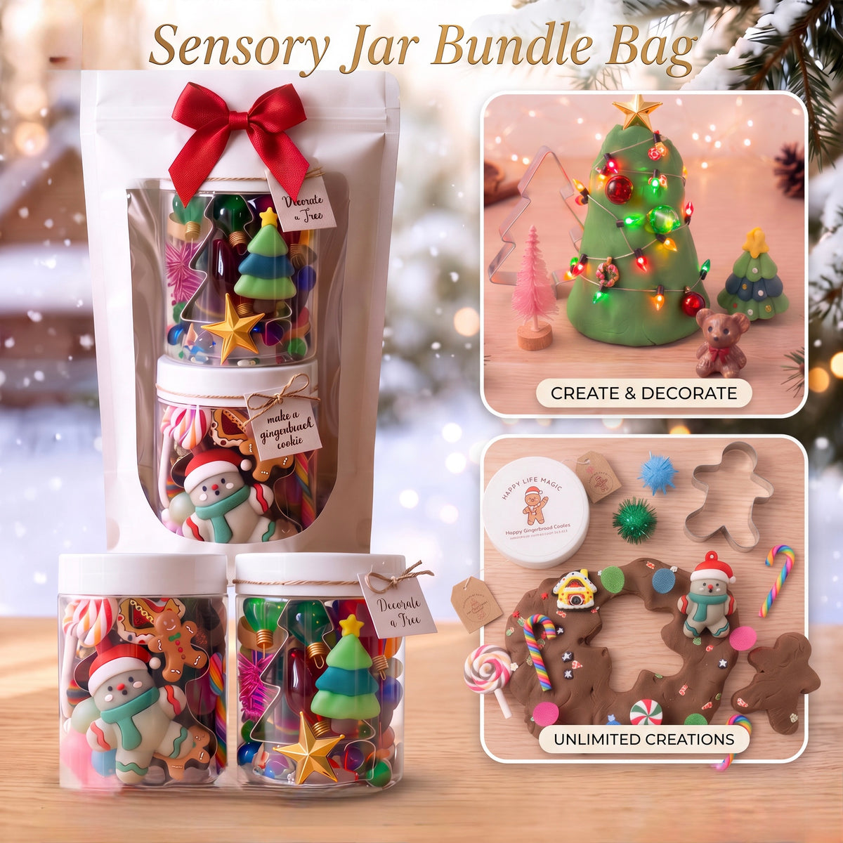 "Christmas Sensory Jars Bundle" Play Pouch