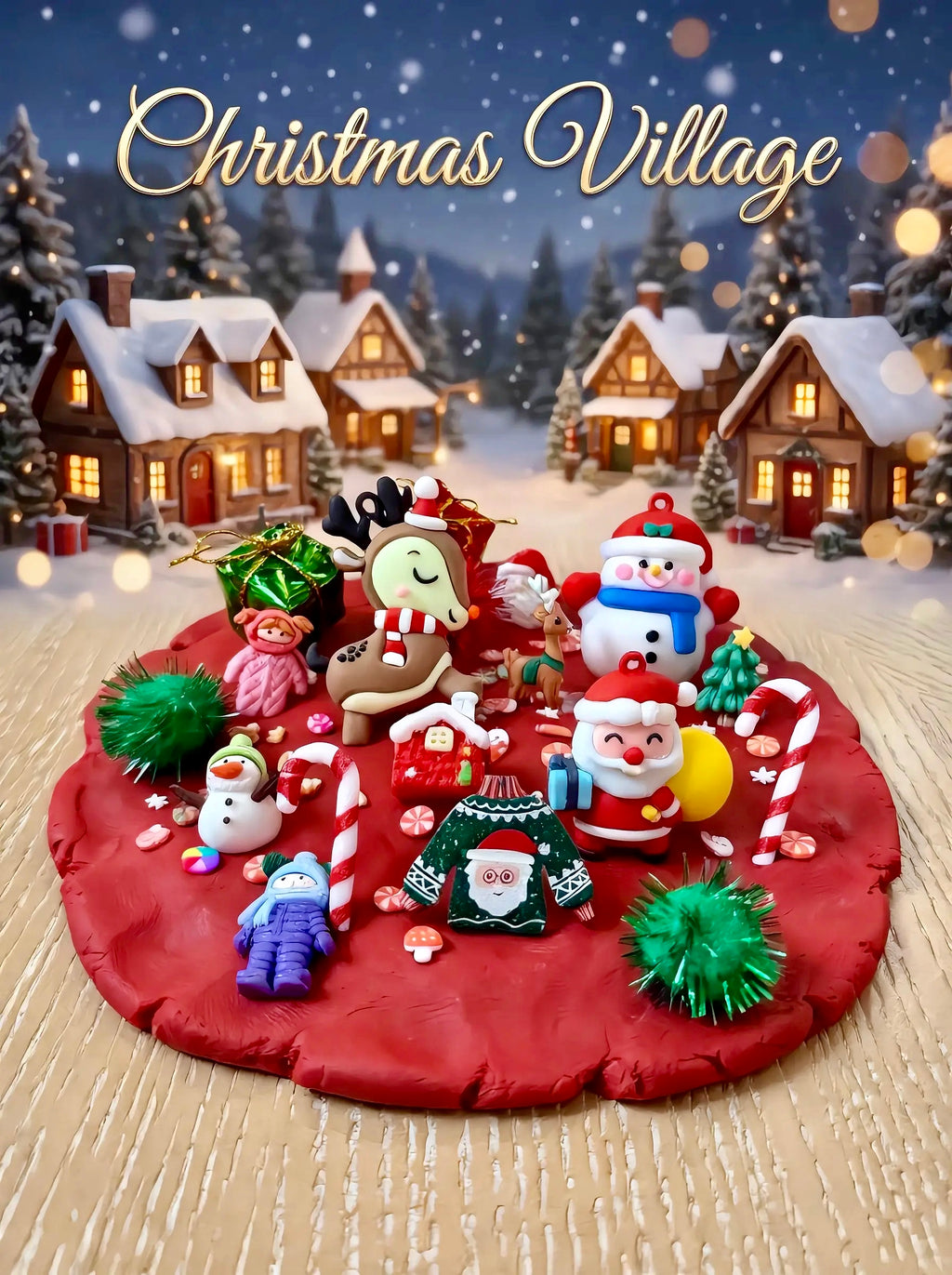 Christmas Village DOUBLE Jar