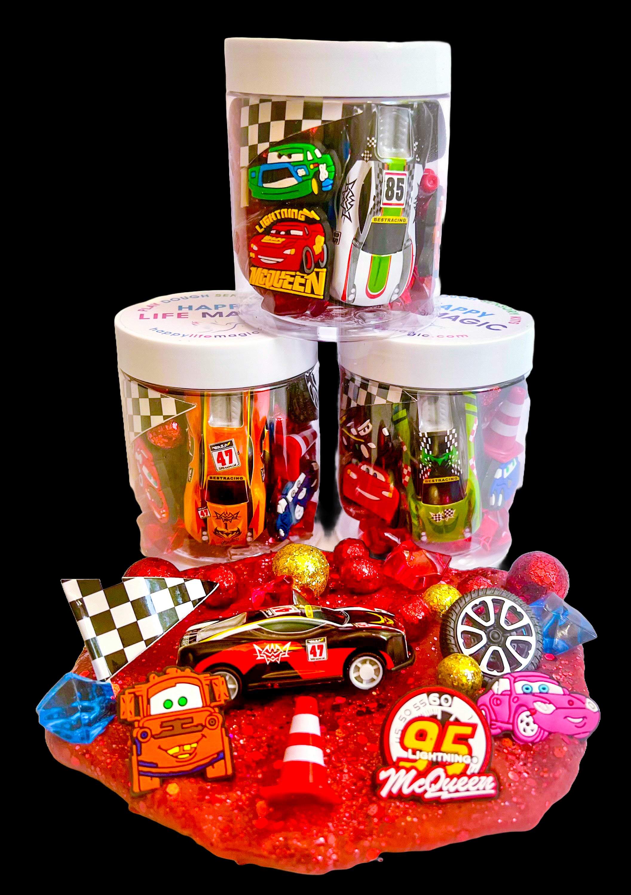 Cars Play Dough Jar