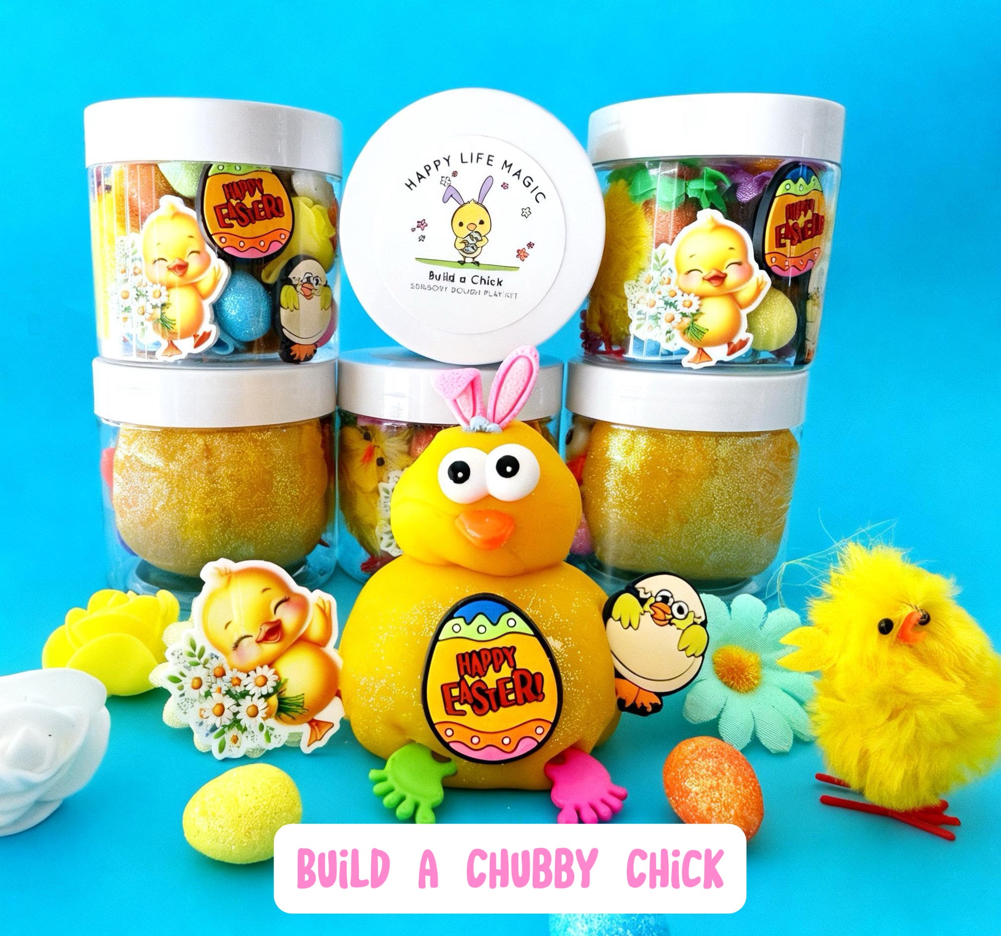 Easter Play Dough Jars