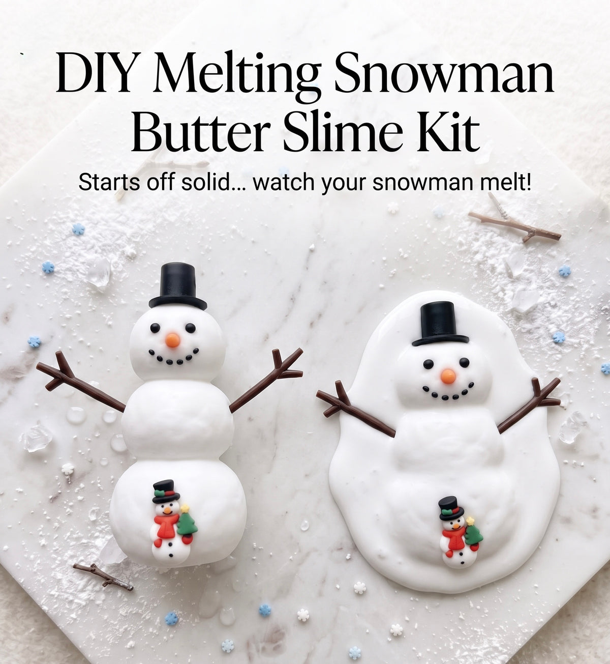 "Melting Snowman" Butter Slime DIY Winter Slime Kit