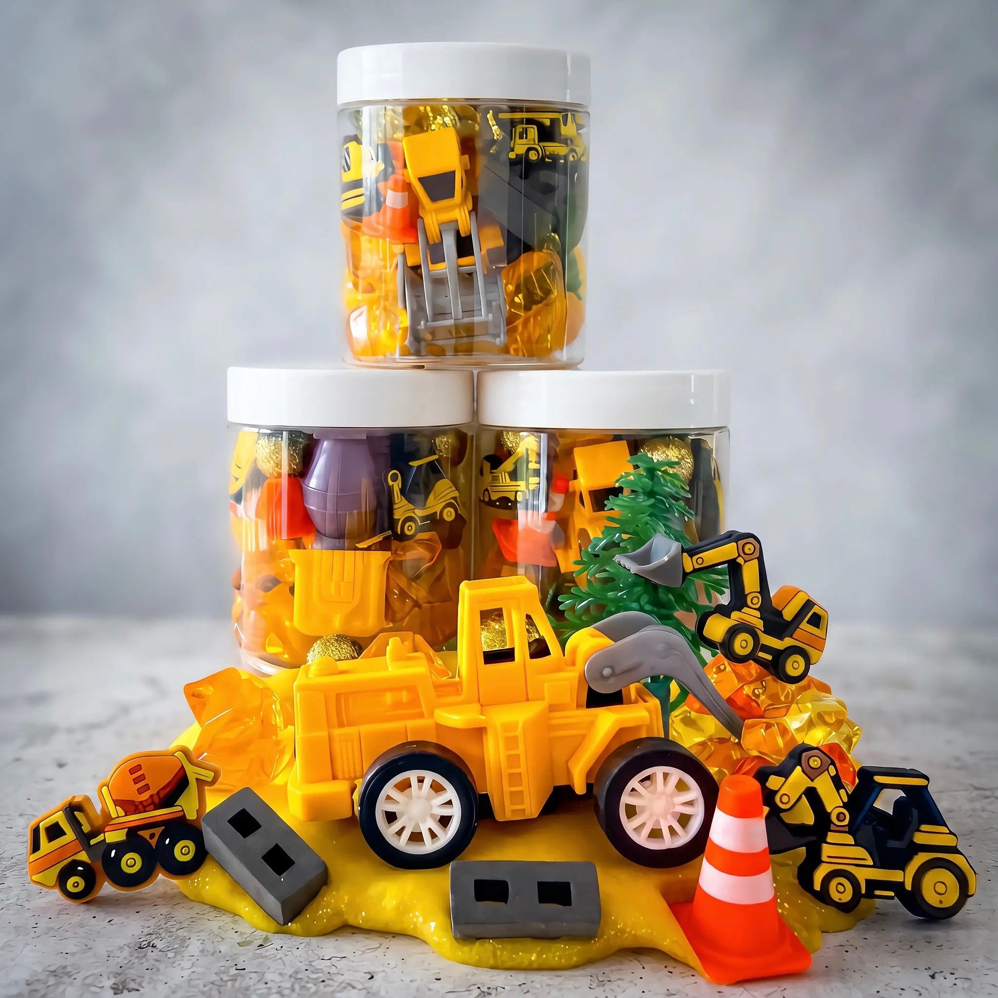 "Construction" 8 oz. Dough Jar
