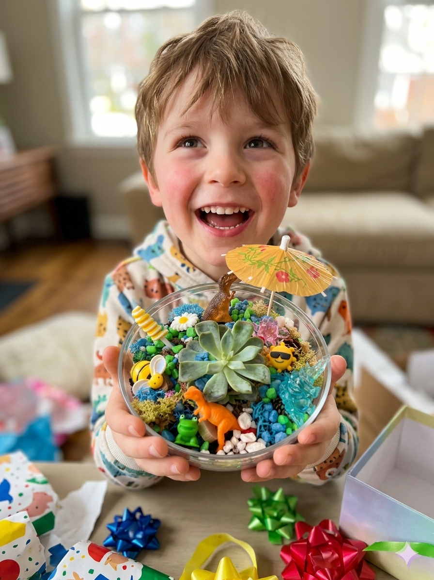 Build your own Magic Garden -Real Succulent Mini Terrarium Garden Kit