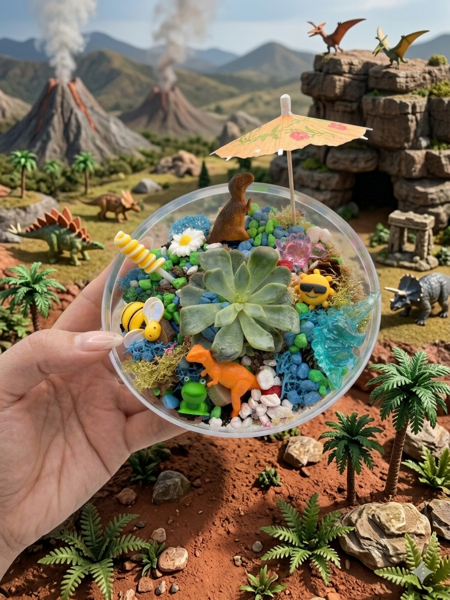 Build your own Magic Garden -Real Succulent Mini Terrarium Garden Kit