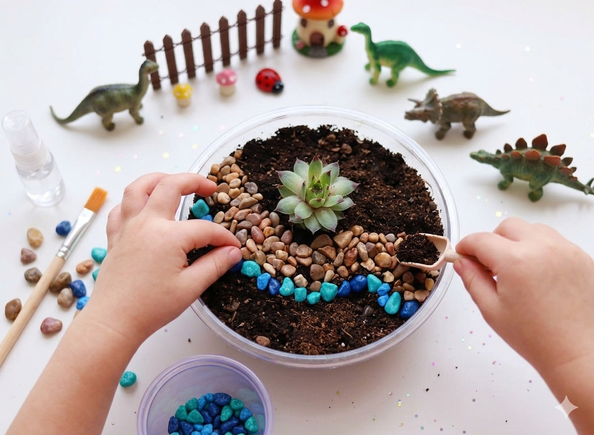 Build your own Magic Garden -Real Succulent Mini Terrarium Garden Kit