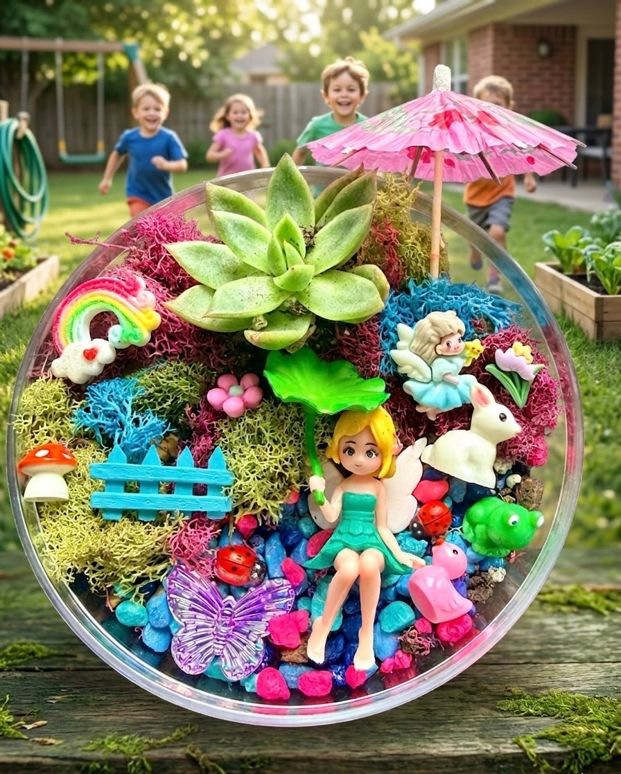 Build your own Magic Garden -Real Succulent Mini Terrarium Garden Kit