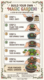 Build your own Magic Garden -Real Succulent Mini Terrarium Garden Kit