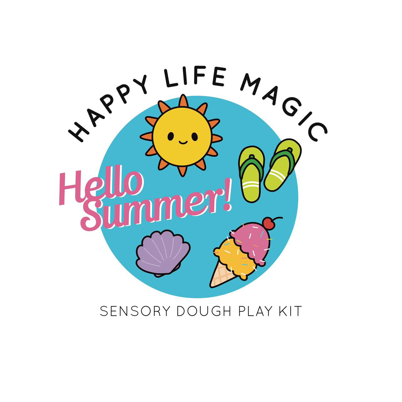 "Hello Summer" 8 oz. Dough Jar