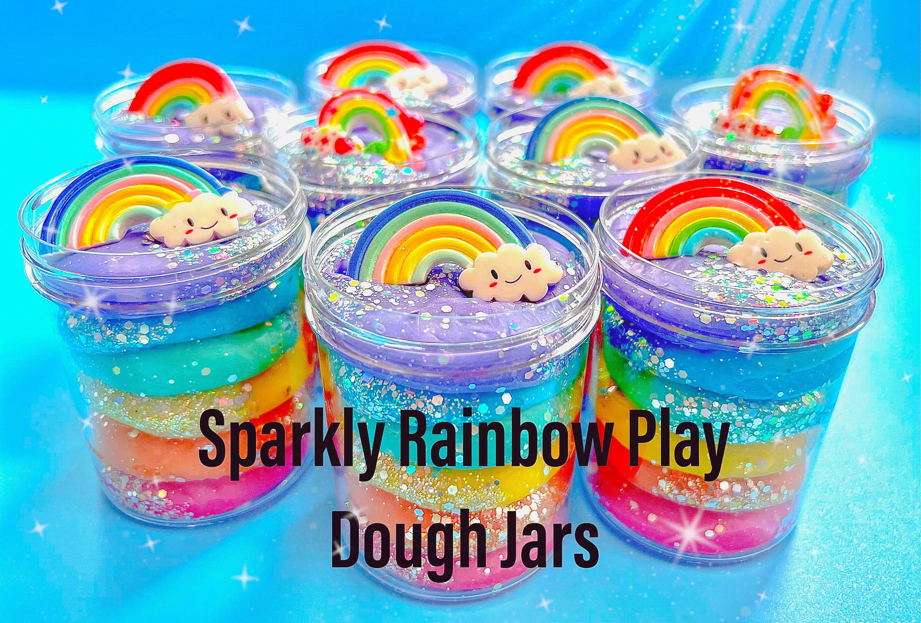 Rainbow Play Dough Jar