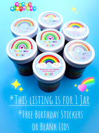 Rainbow Play Dough Jar