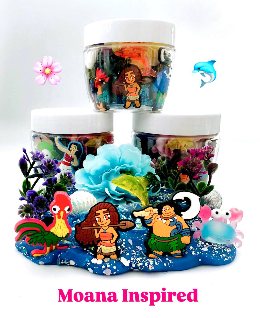 "Moana Inspired" 4 oz. Dough Jar