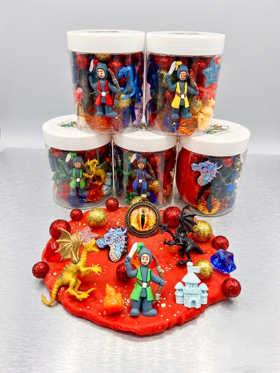"Knights & Dragons" 8 oz. Dough Jar