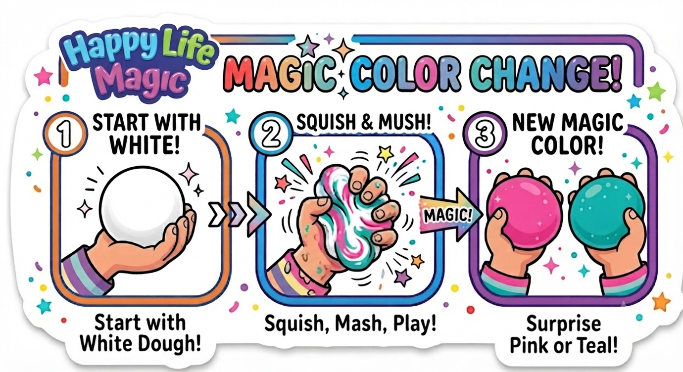Magic Coloring Changing Dough