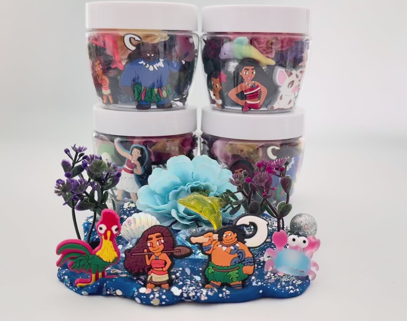 "Moana Inspired" 4 oz. Dough Jar
