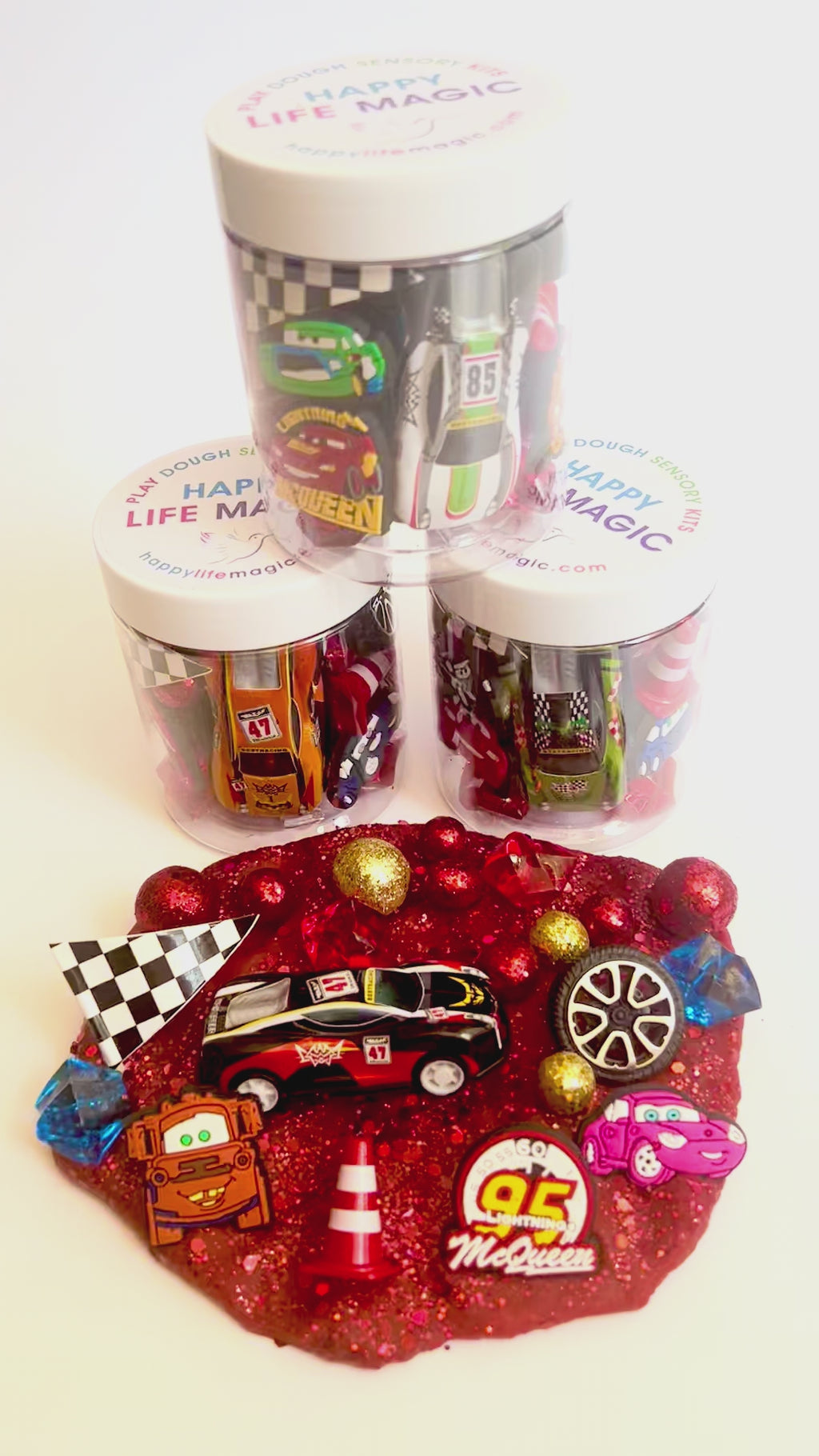 Cars Play Dough Jar