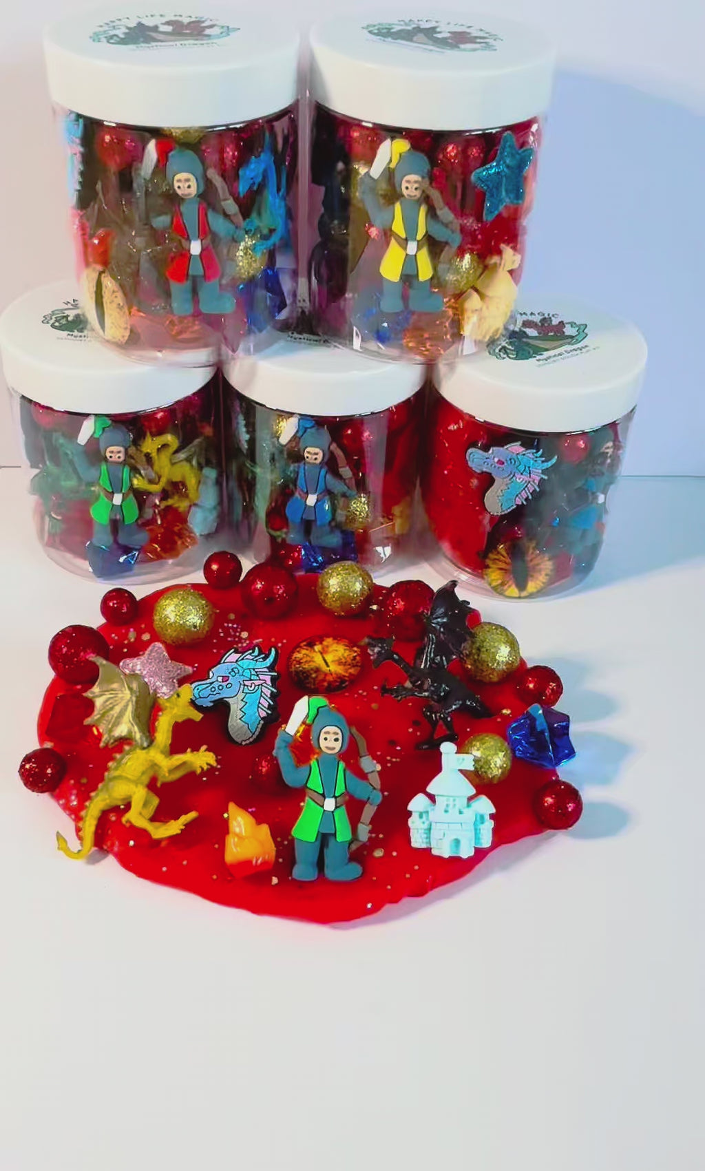 "Knights & Dragons" 8 oz. Dough Jar