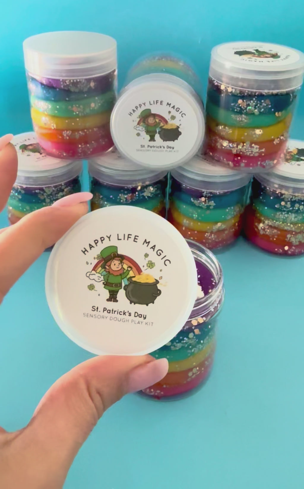 St. Patricks Day Rainbow Jar