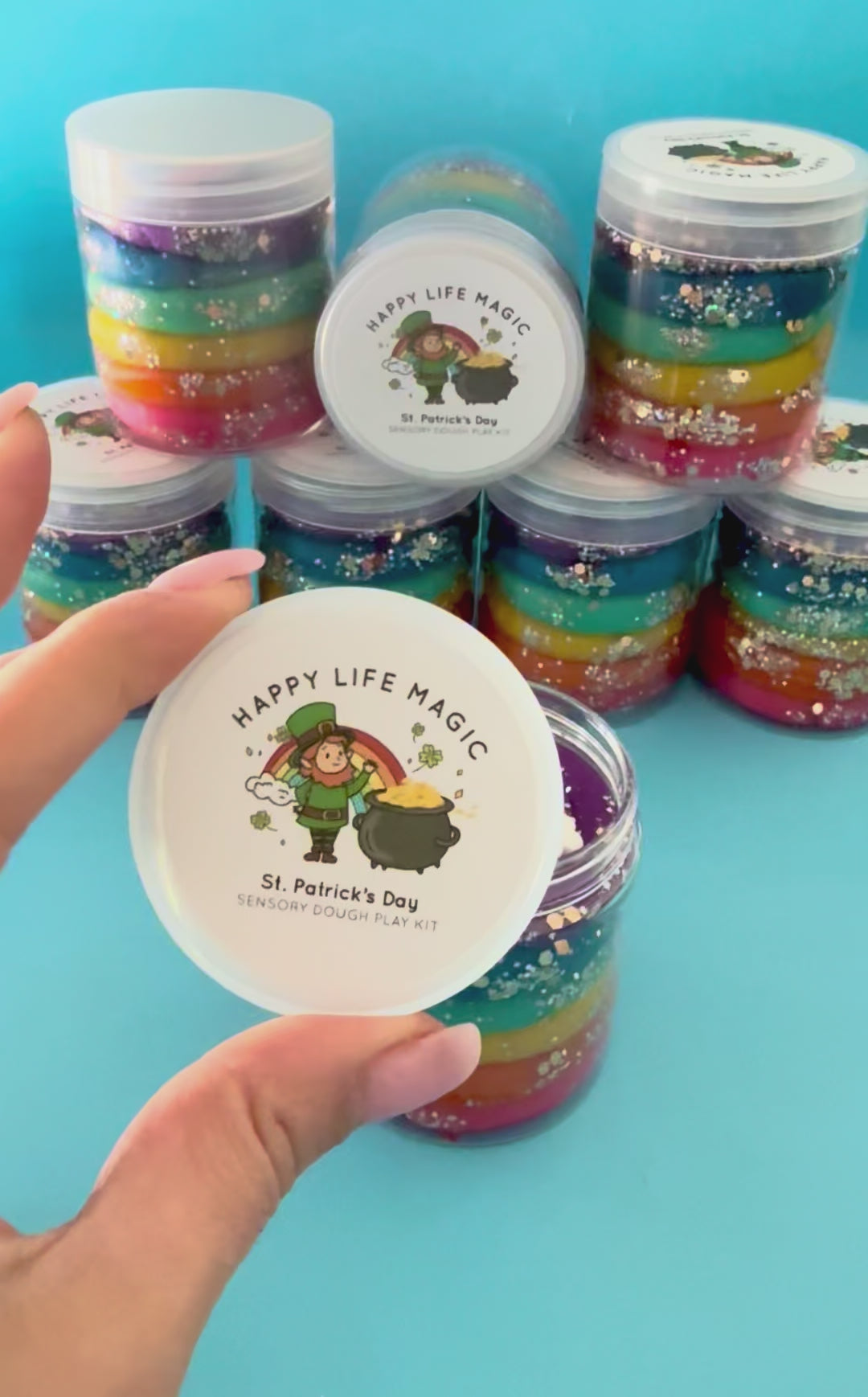 St. Patricks Day Rainbow Jar