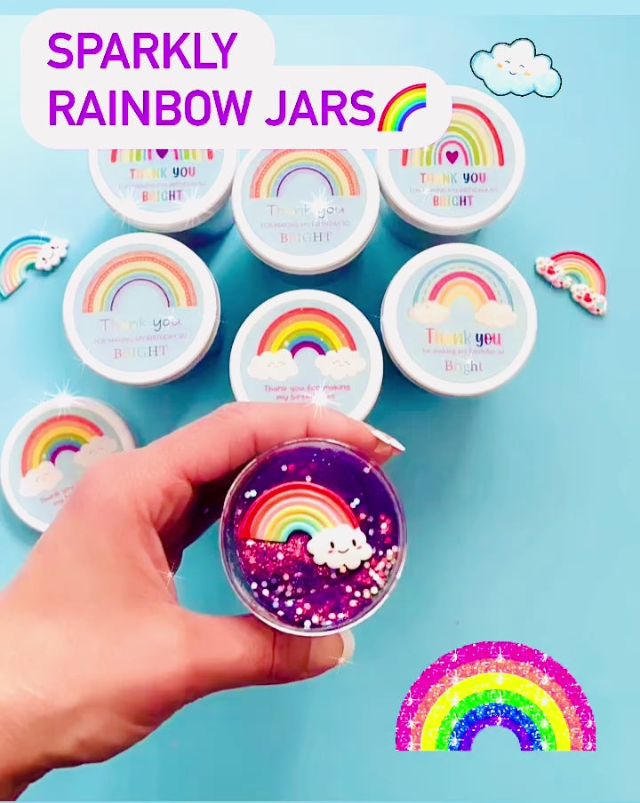" Rainbow"  Dough Jar