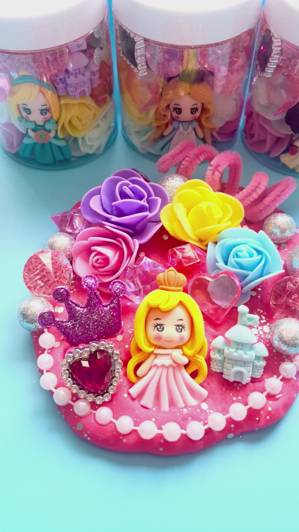 Princess Play Dough Jars