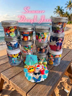 Summer Play Dough Jars